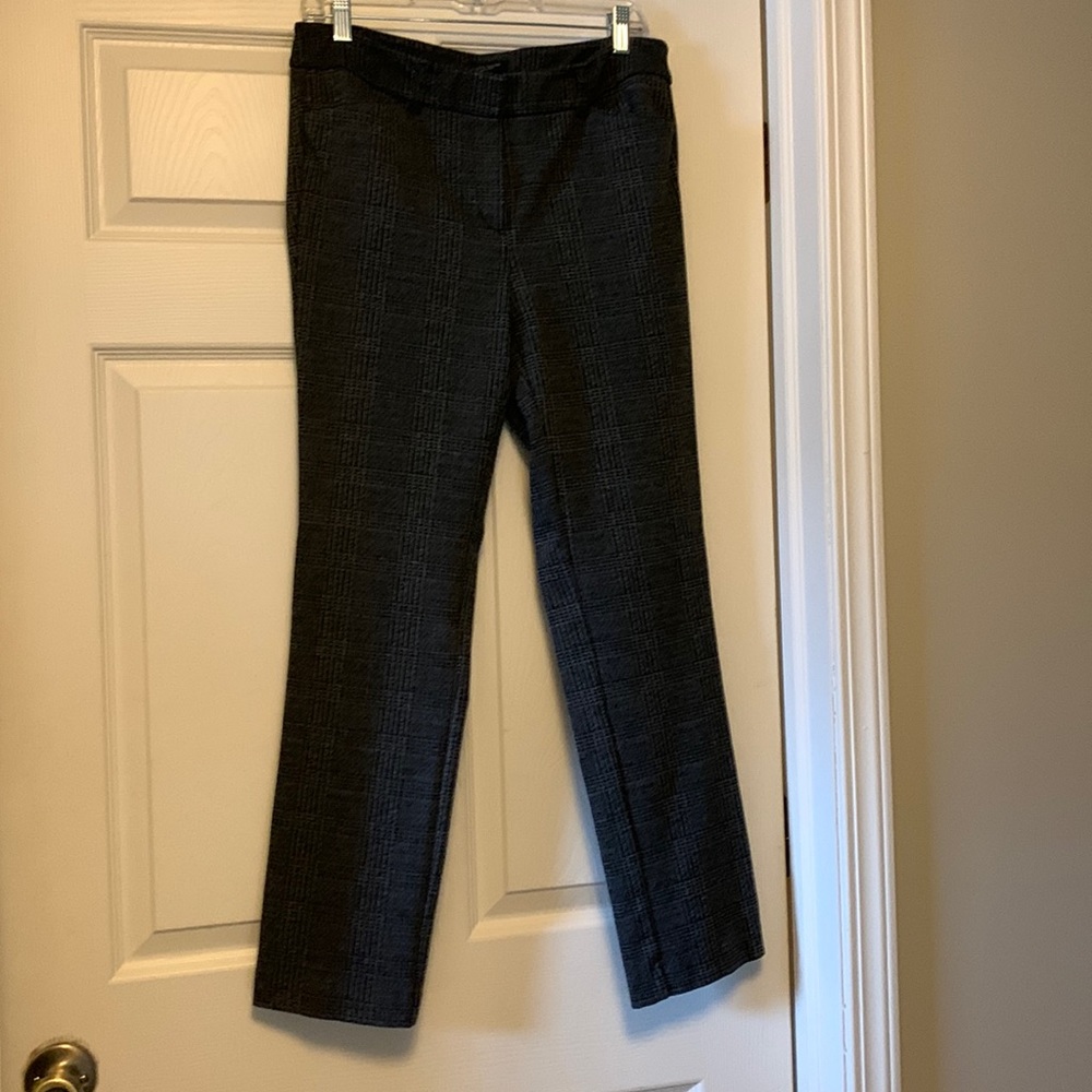 Knit plaid pants